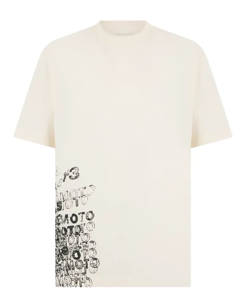 adidas Y-3 Gfx graphic-print T-shirt - Nude Nude