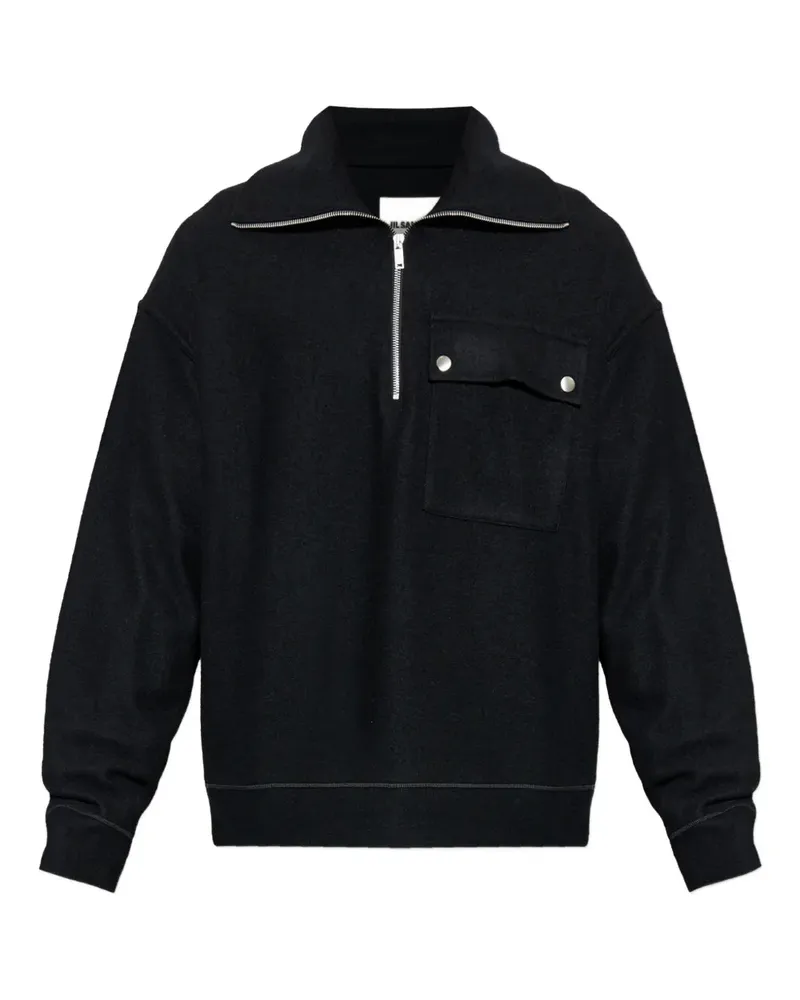 Jil Sander Sweatshirt aus Filz - Schwarz Schwarz