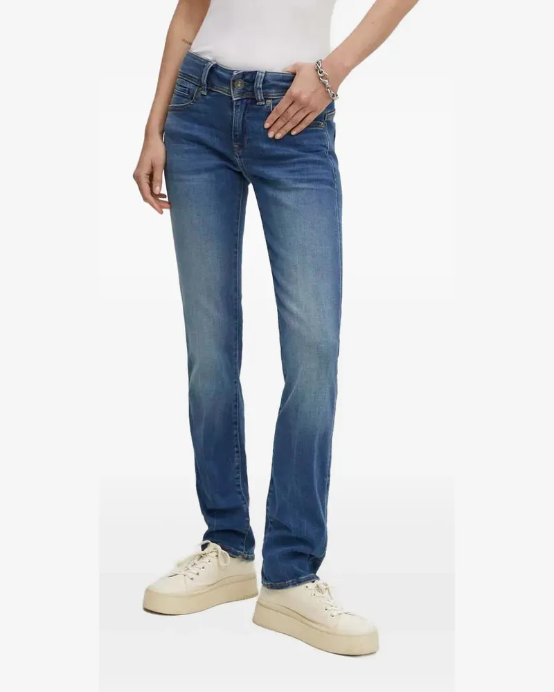 G-STAR RAW buttoned cotton-blend jeans - Blau Blau