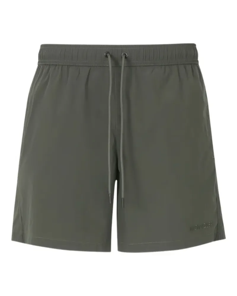 Moncler Badeshorts mit Logo-Stickerei - Grün Grün