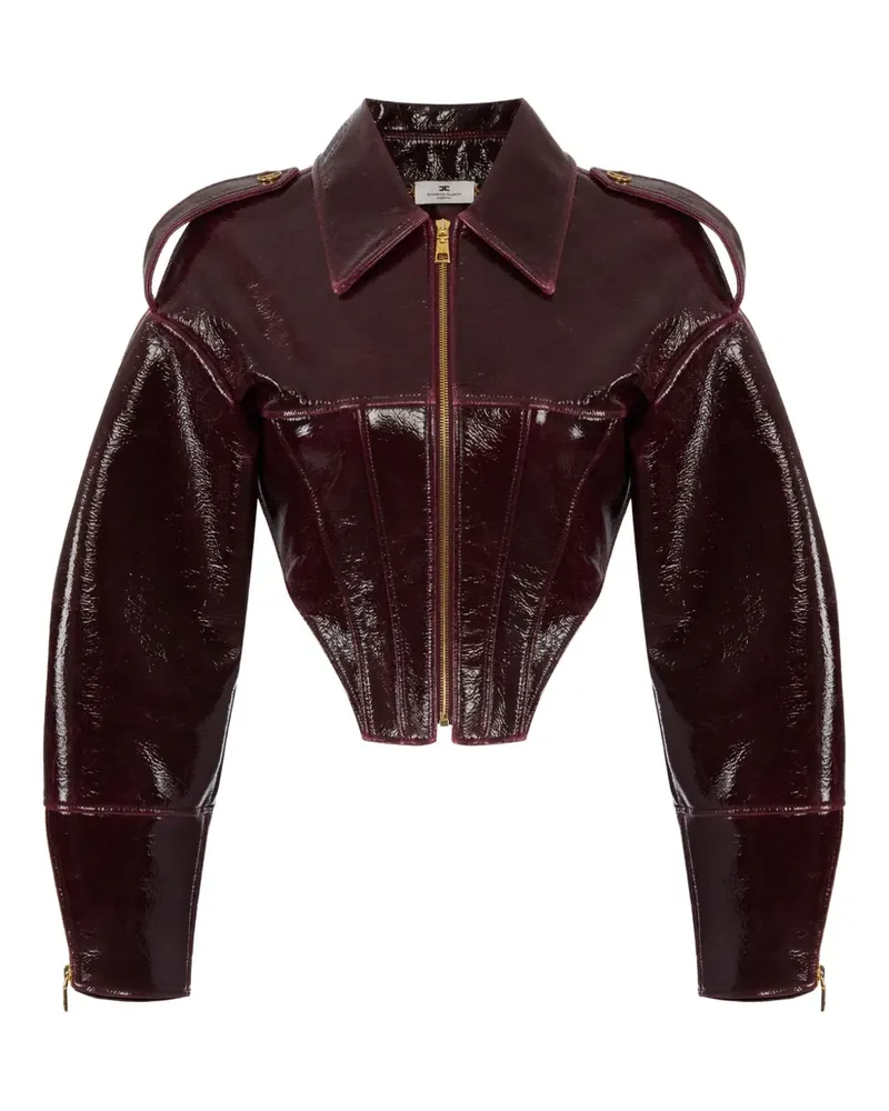 Elisabetta Franchi Jacke mit Corsage - Rot Rot