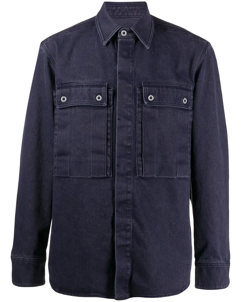 Diesel Hemd mit Logo-Patch - Blau Blau