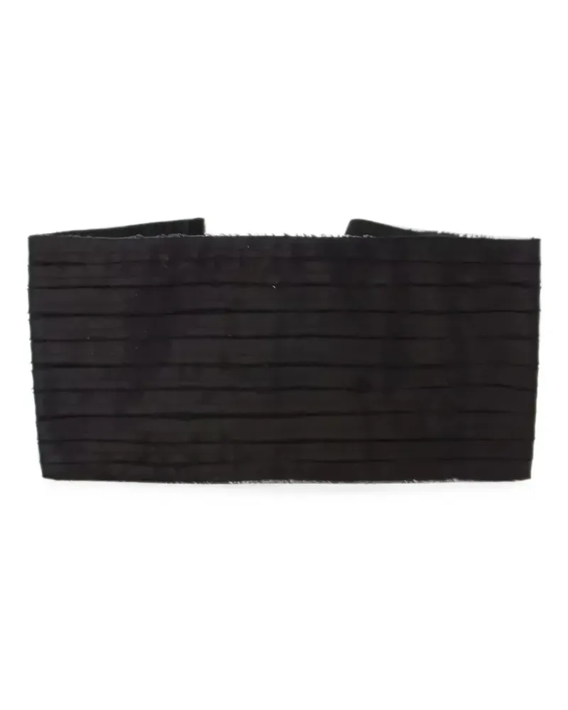 Dolce & Gabbana Gürtel mit Falten und ausgefranstem Finish - Schwarz Schwarz