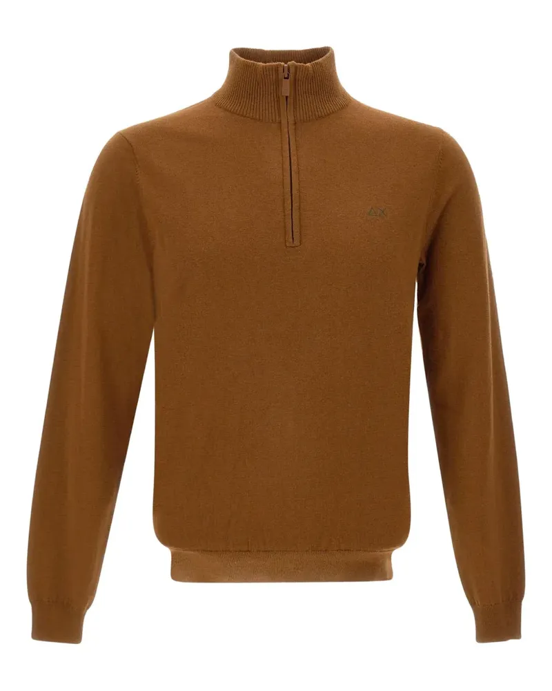 Sun68 Pullover mit Reißverschluss - Braun Braun
