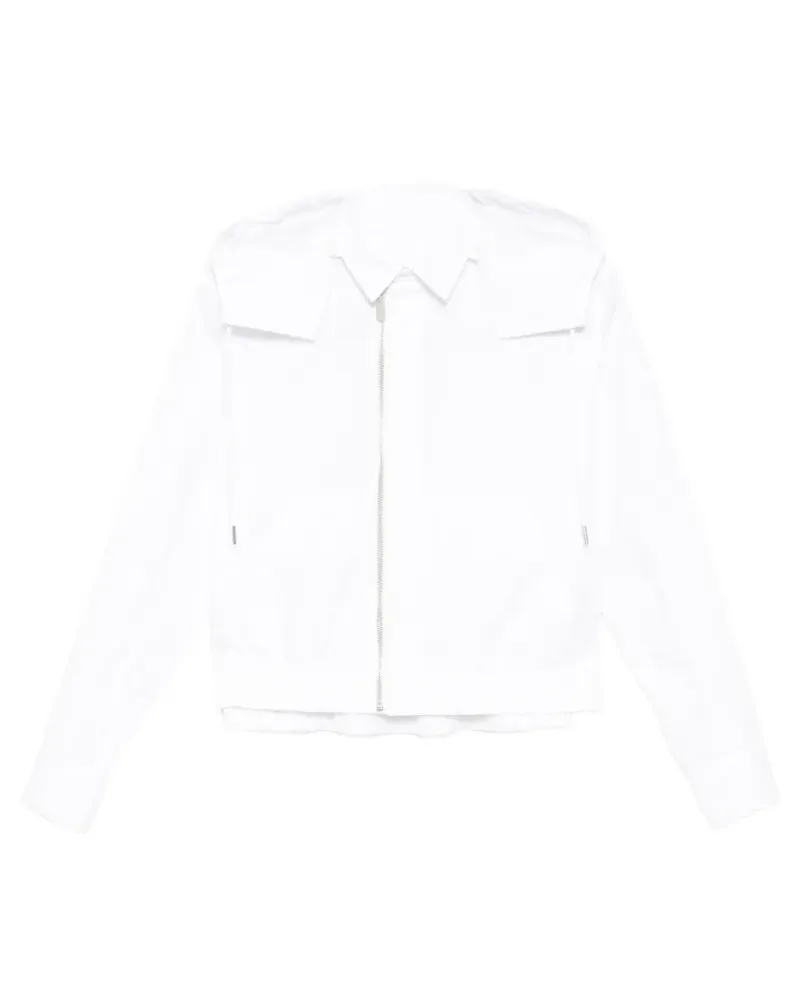 Sacai Kapuzenjacke mit Kontrasteinsätzen - Weiß Weiß