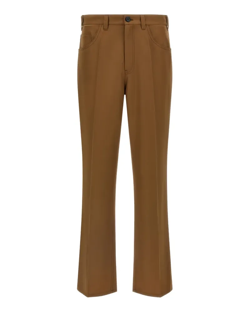 Marni pressed-crease trousers - Braun Braun