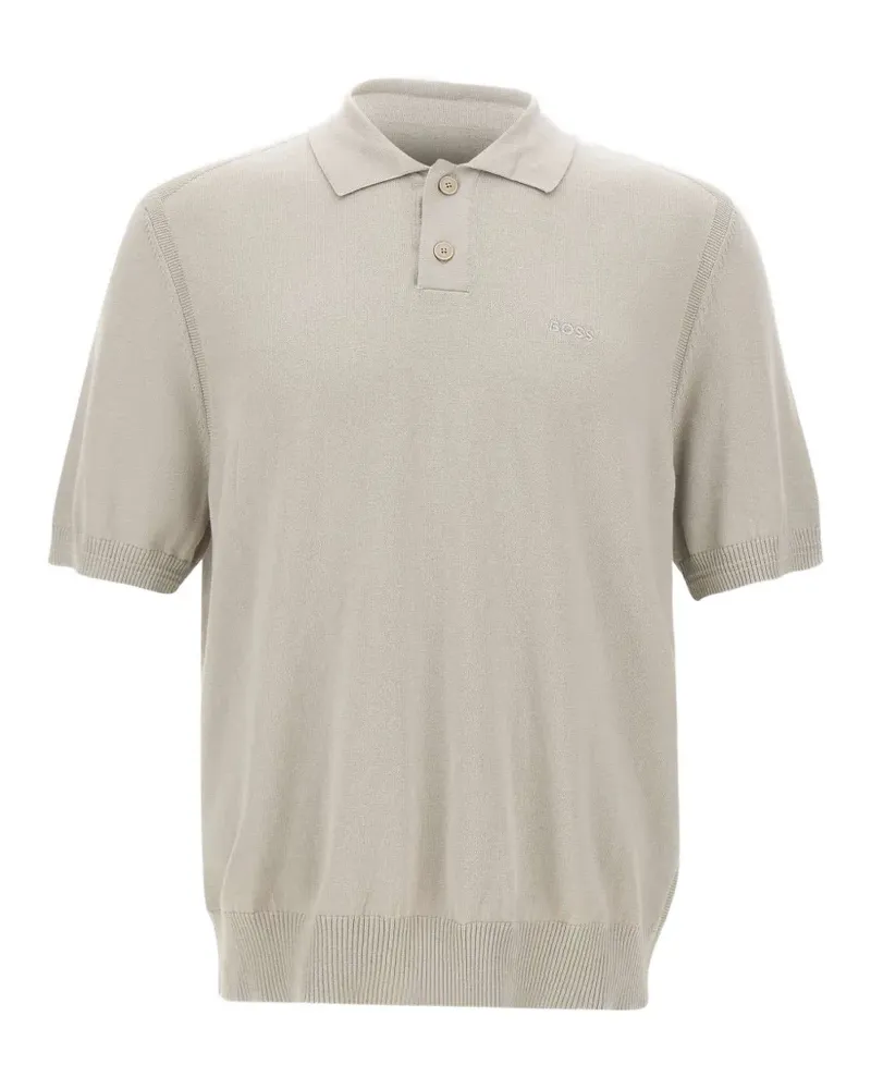 HUGO BOSS Asac embroidered-logo polo shirt - Nude Nude