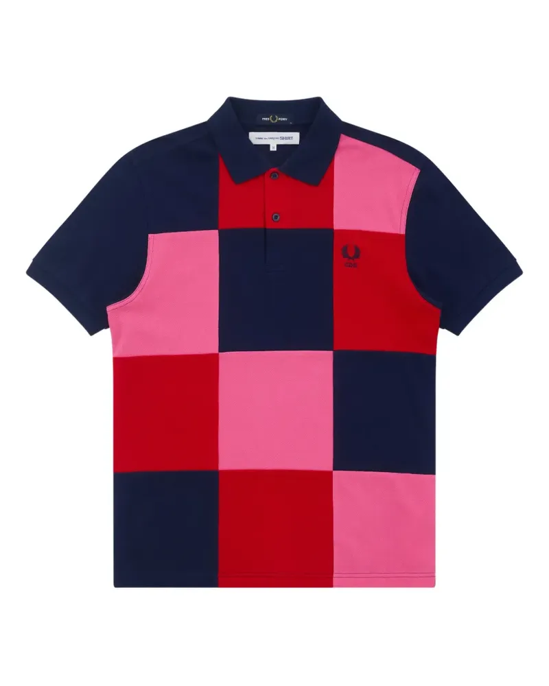 Comme des Garçons x Fred Perry kariertes Poloshirt - Blau Blau