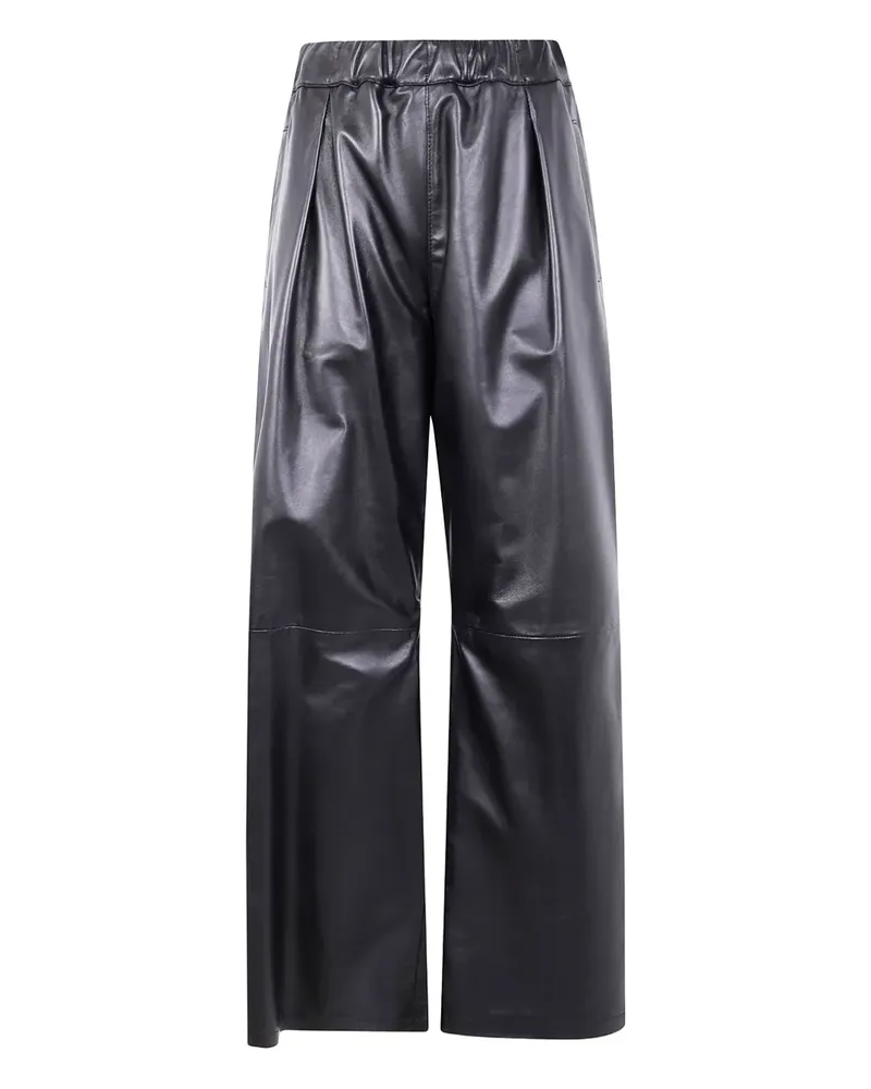 Semicouture Hose mit Bundfalten - Schwarz Schwarz