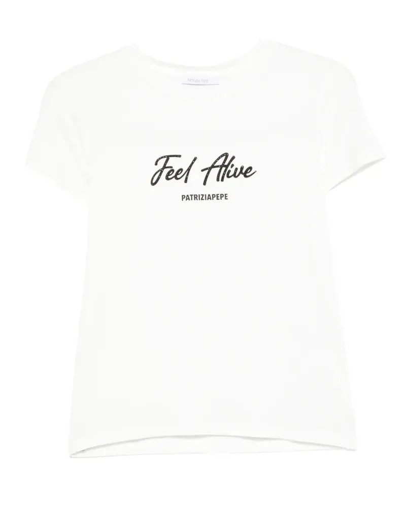 Patrizia Pepe T-Shirt mit Logo-Print - Weiß Weiß