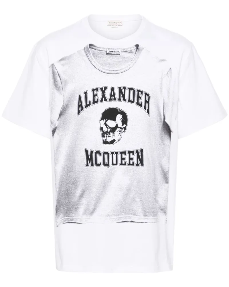 Alexander McQueen T-Shirt mit grafischem Print - Weiß Weiß