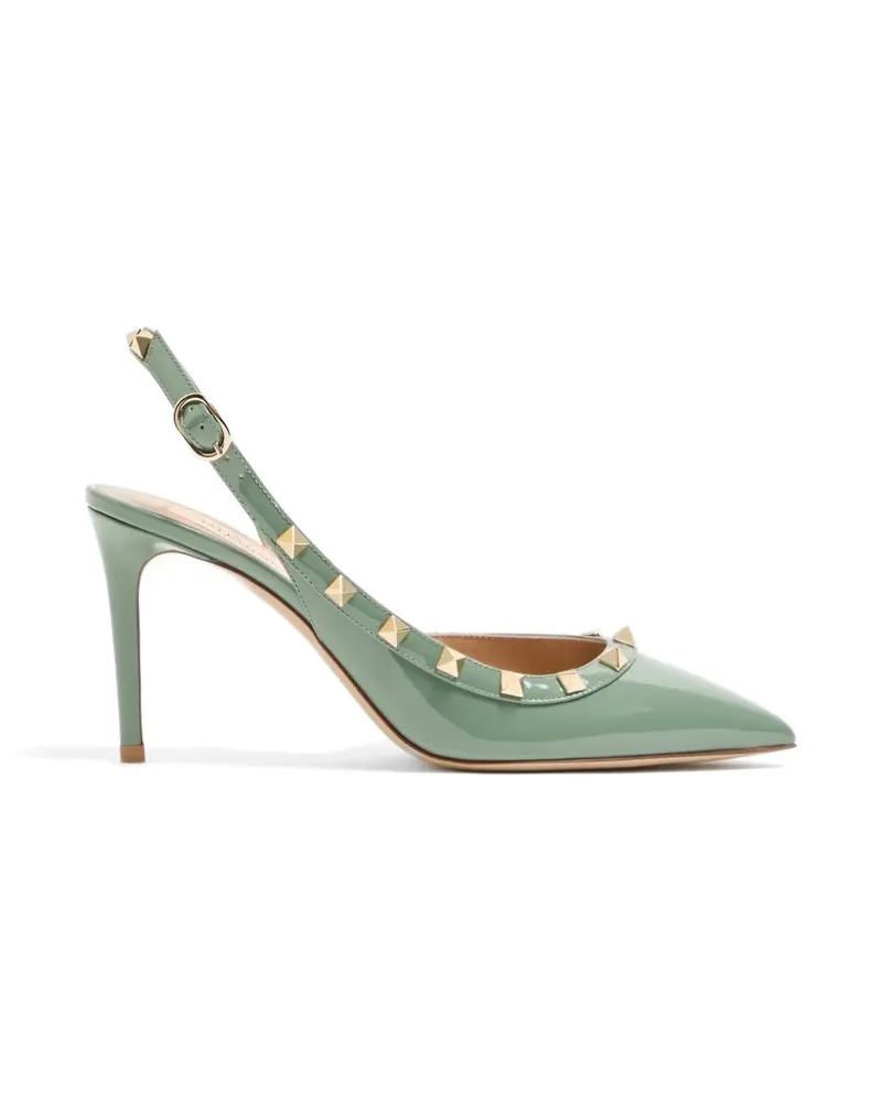 Valentino Garavani Rockstud Slingback-Pumps aus Lackleder 85mm - Grün Grün
