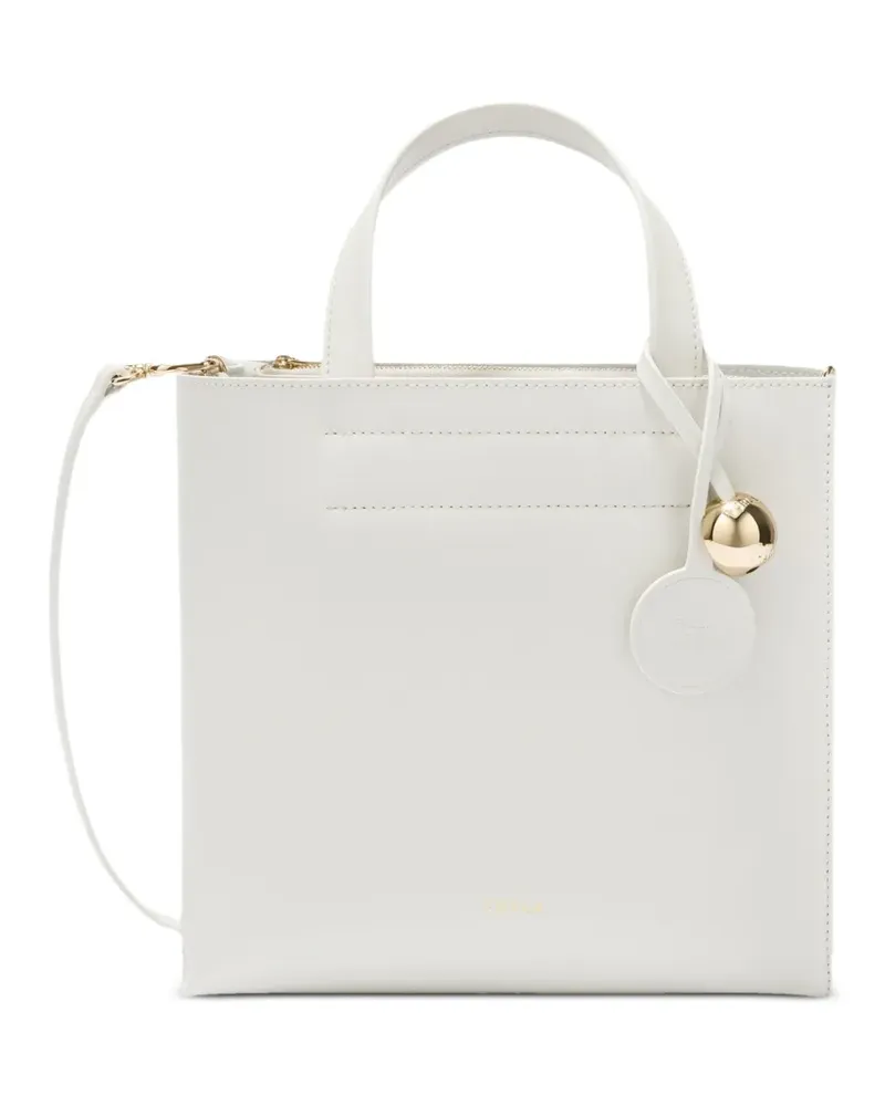 Furla Divide Tote Bag mit Kugelanhänger - Weiß Weiß