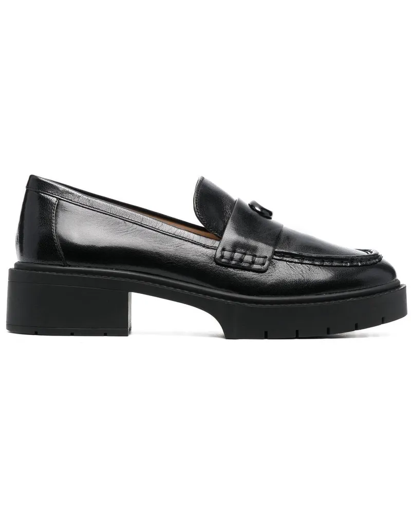 Coach Loafer mit dicker Sohle - Schwarz Schwarz
