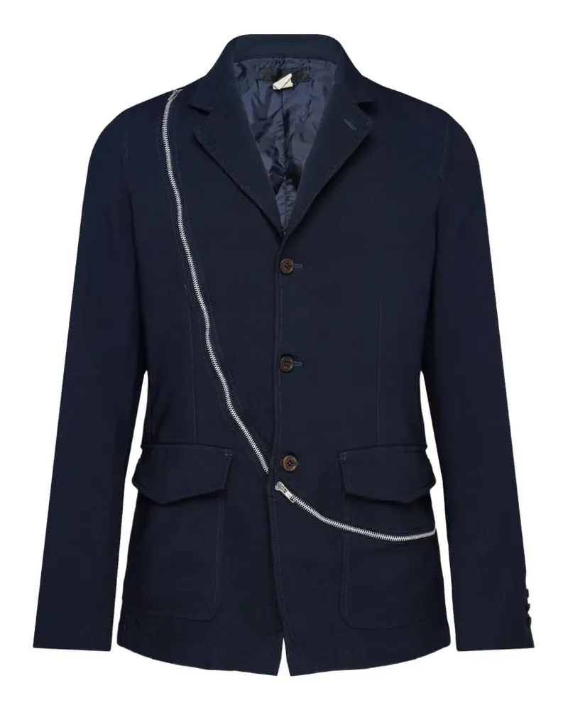 Comme des Garçons single-breasted zip-detail jacket - Blau Blau