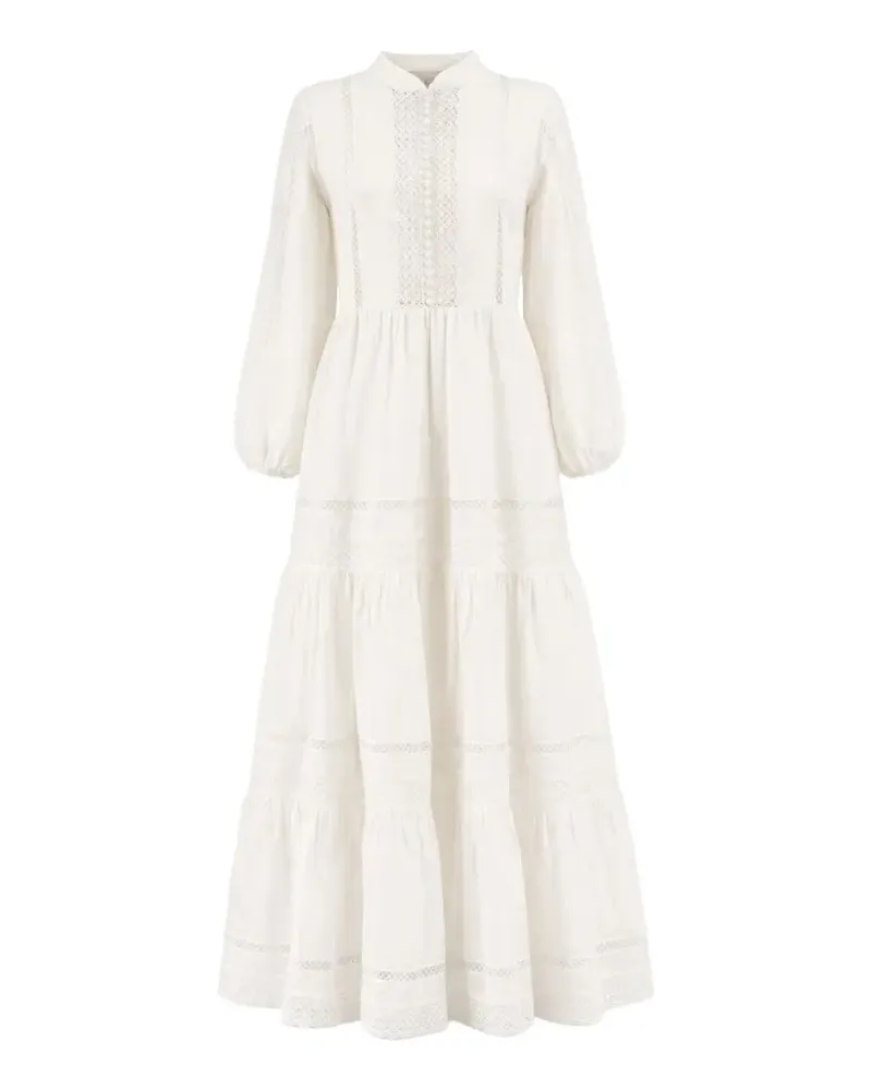 Ermanno Scervino long-sleeves maxi dress - Weiß Weiß