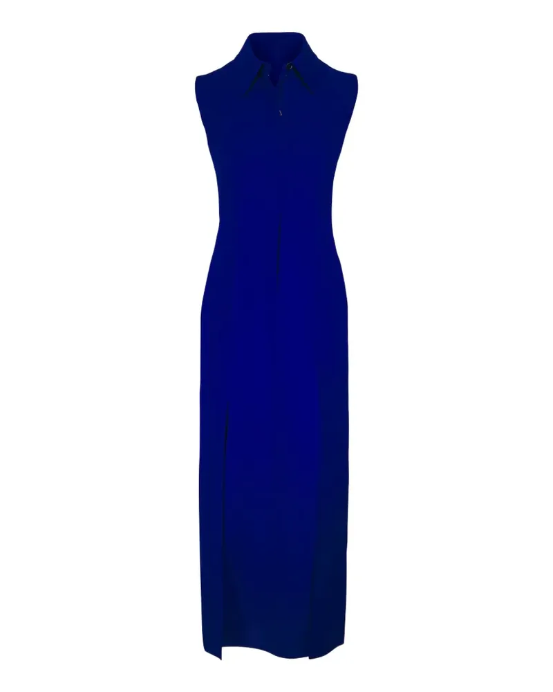 Akris sleeveless side-slit midi dress - Blau Blau