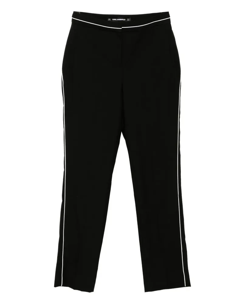 Karl Lagerfeld Paspelierte Hose - Weiß Weiß
