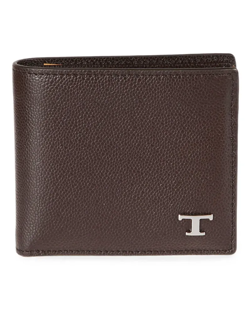 TOD'S Portemonnaie mit Logo-Schild - Braun Braun