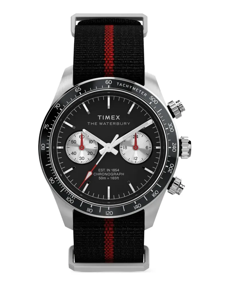 Timex Waterbury Heritage Chronograph 39mm watch - Schwarz Schwarz