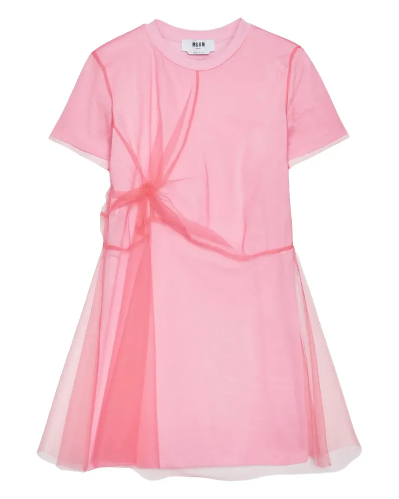 MSGM Minikleid aus Leinen - Rosa Rosa