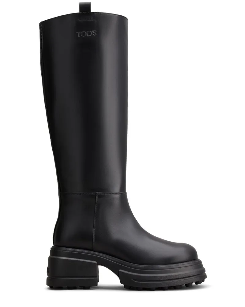 TOD'S Stiefel mit runder Kappe - Schwarz Schwarz