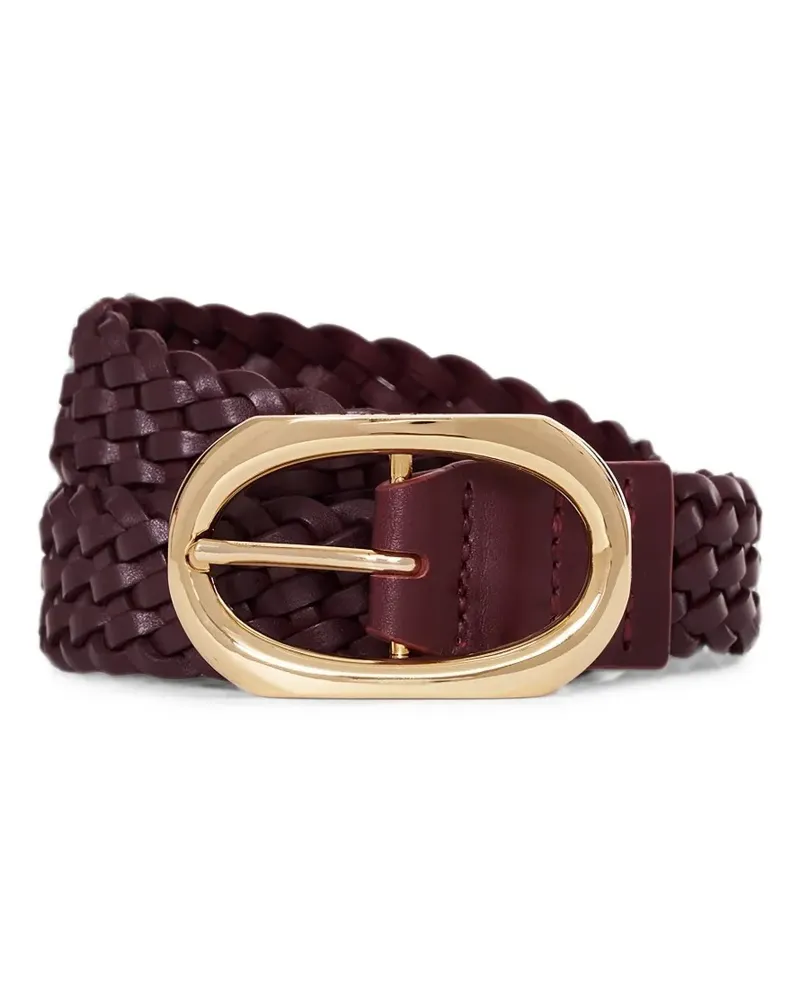 Anine Bing signature link belt braided - fig - Rot Rot
