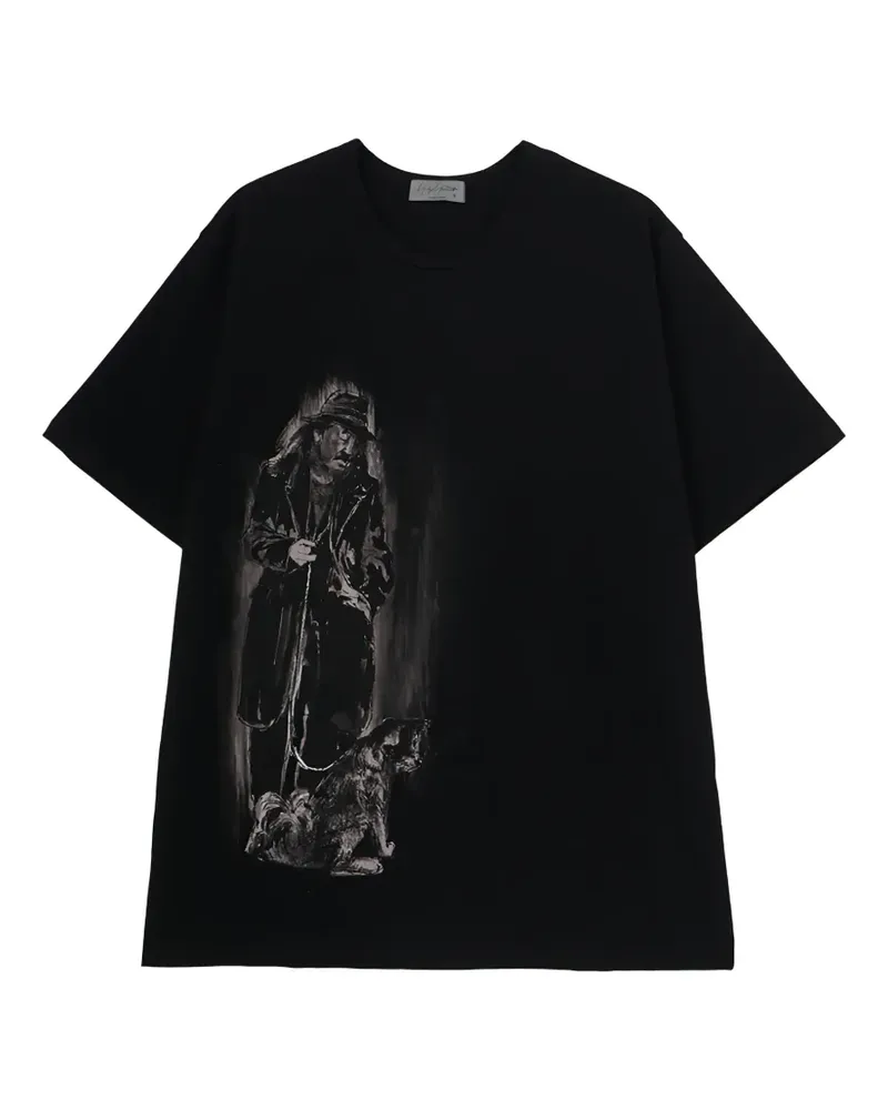 Yohji Yamamoto graphic-print T-shirt - Schwarz Schwarz