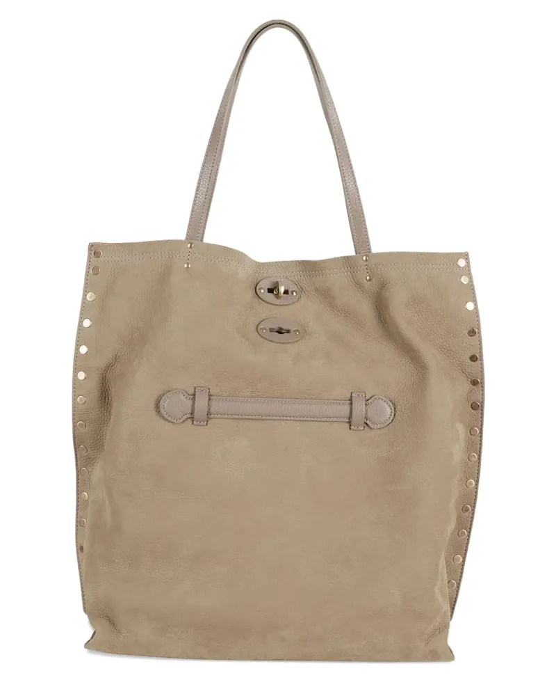 Zanellato Mittelgroße A'spasso Tote Bag mit Nietendetail - Nude Nude