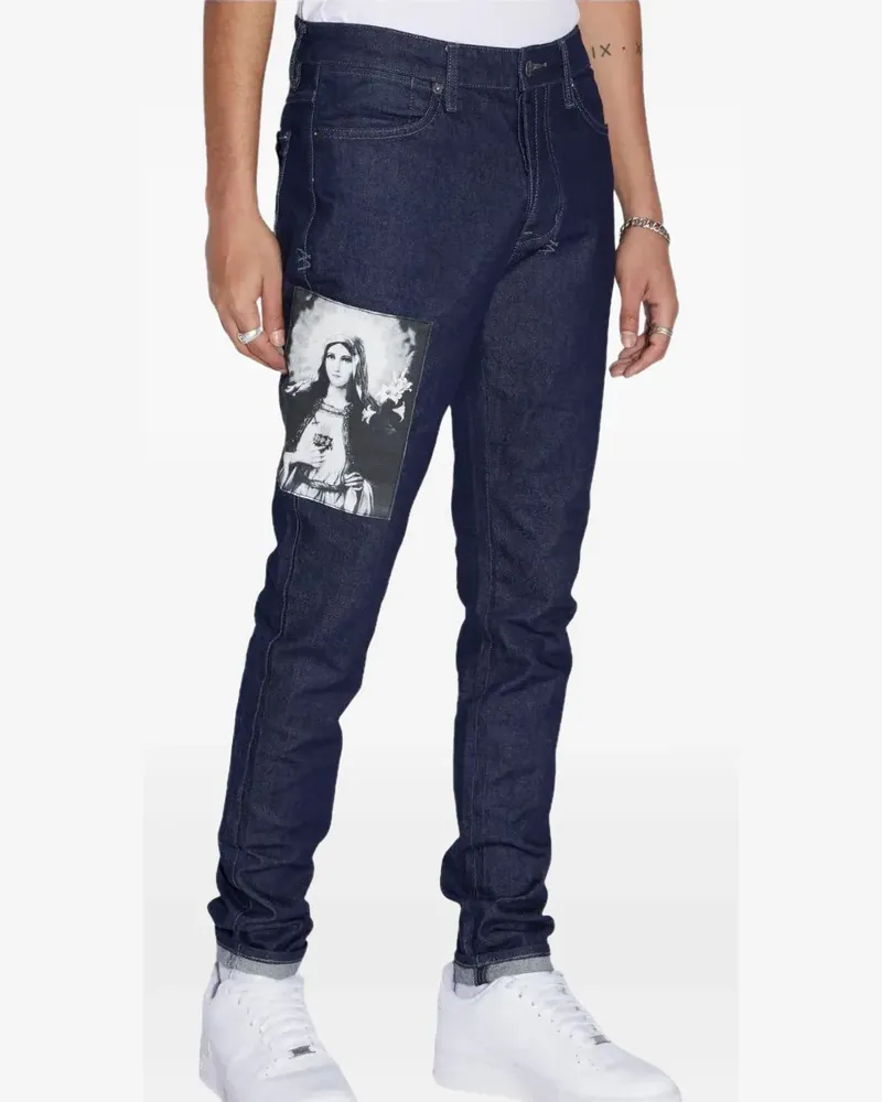 ksubi Gerade Saint Jean Jeans im Patchwork-Look - Blau Blau