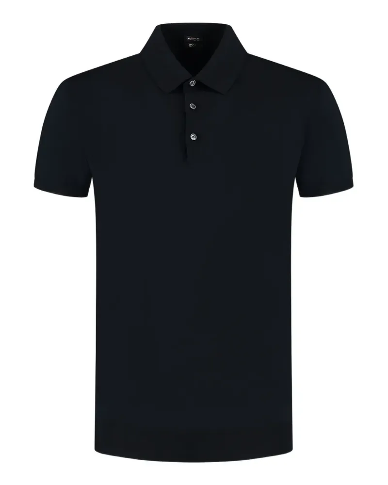 Kiton Poloshirt mit Knopfleiste - Blau Blau