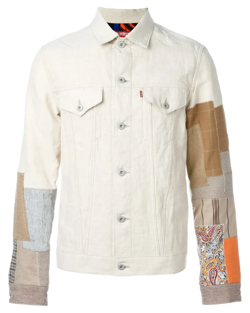 Junya Watanabe Jacke mit Patchwork-Ärmeln - Nude Nude