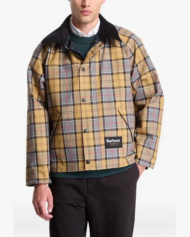 Barbour reversible check-pattern jacket - Nude Nude