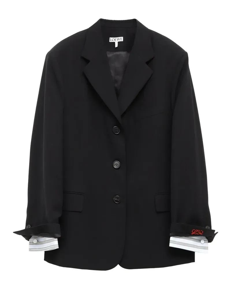 Loewe Blazer im Layering-Look mit Anagramm-Stickerei - Schwarz Schwarz