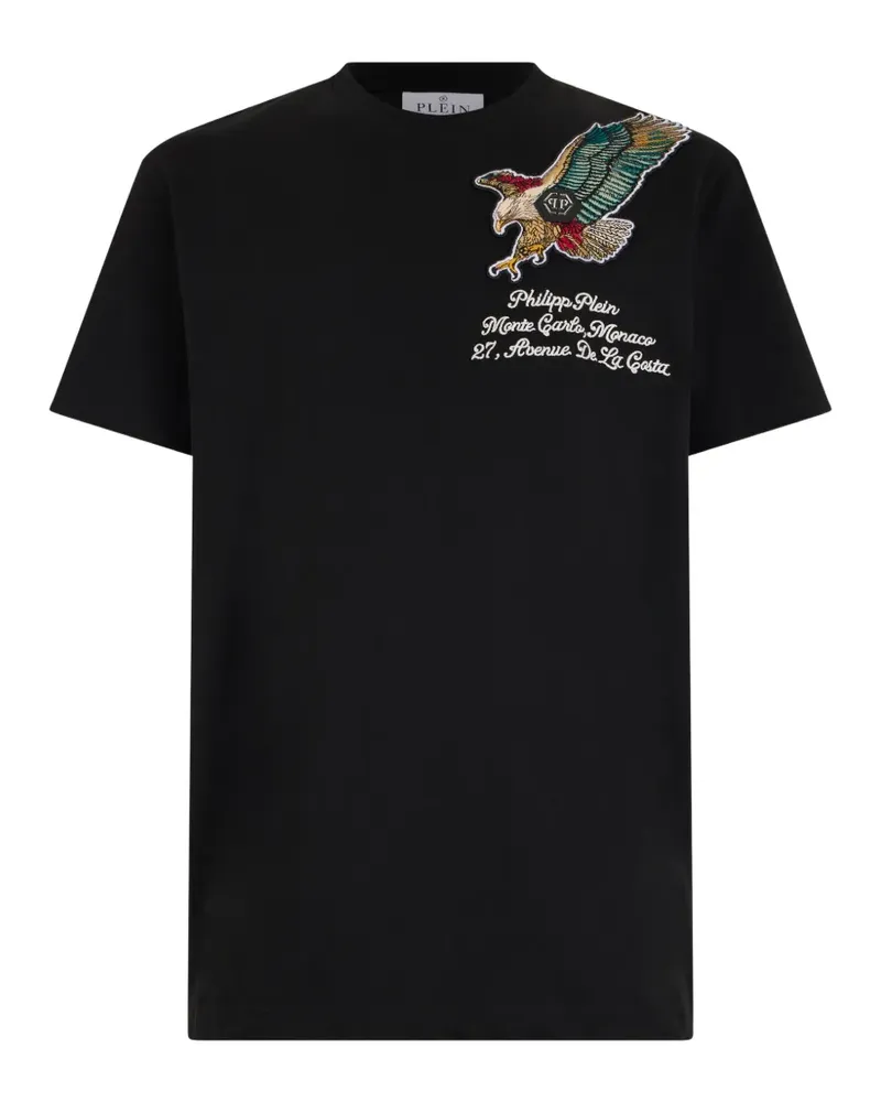 Philipp Plein embroidered-patch T-shirt - Schwarz Schwarz