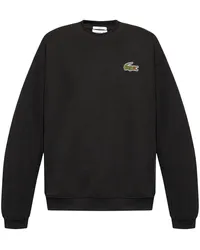 Lacoste Fleece-Sweatshirt mit Patch Schwarz