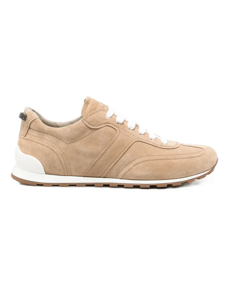 Brunello Cucinelli Sneakers aus Wildleder - Nude Nude