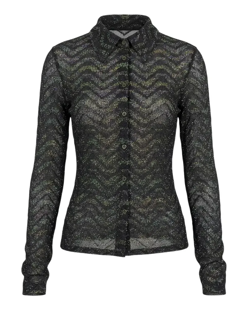 Missoni Hemd mit Zickzackmuster - Schwarz Schwarz
