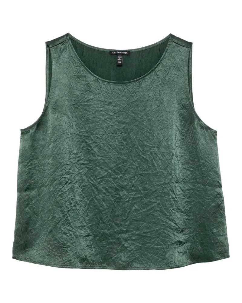 Eileen Fisher Strukturiertes Satin-Tanktop - Grün Grün