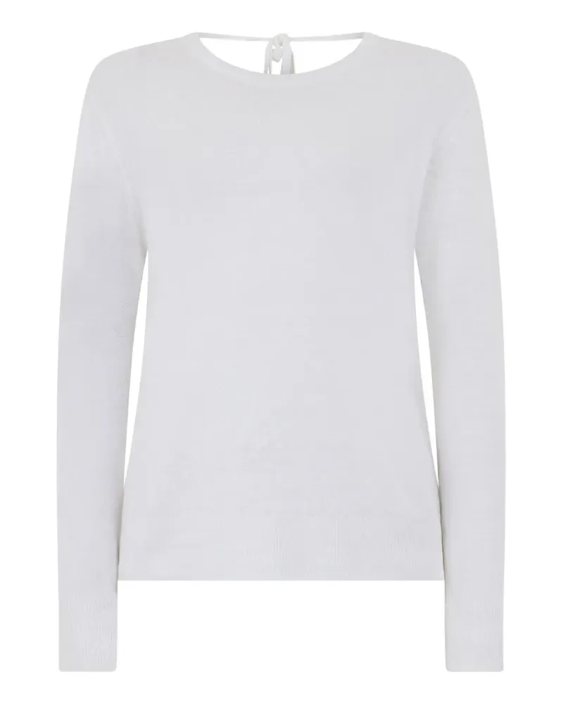 120% Lino crew-neck top - Weiß Weiß