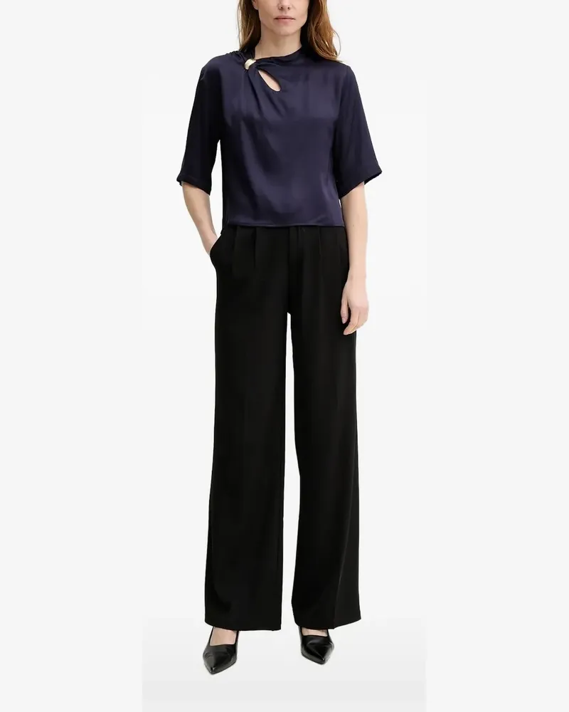 Sessùn Layla Bluse mit Ringdetail - Blau Blau