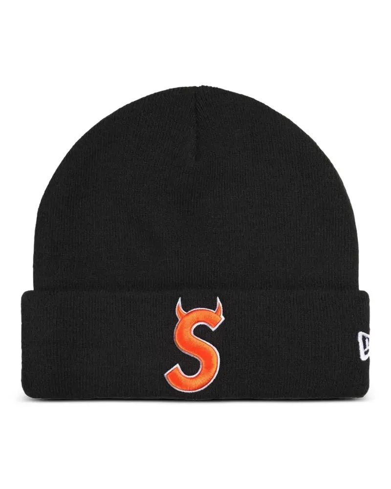 Supreme Being New Era Devil S Beanie mit Logo - Schwarz Schwarz