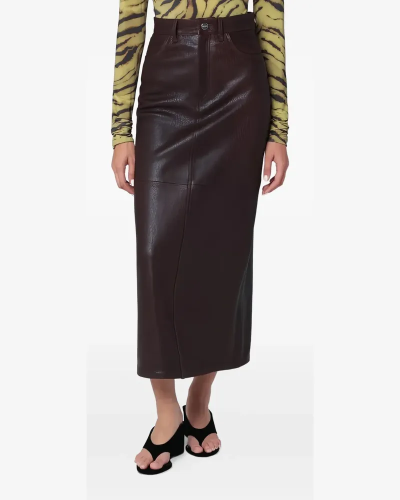 IVY & OAK Bleistiftrock mit Einsätzen - Braun Braun