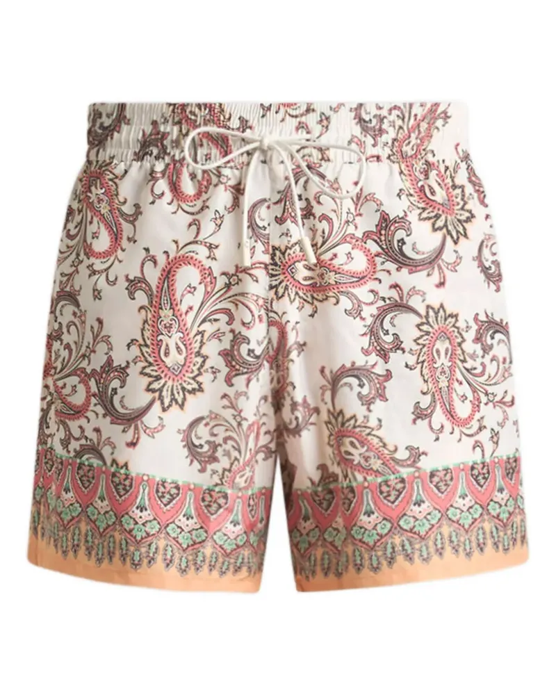 Etro Leafy Paisley Print Swim Shorts - Nude Nude