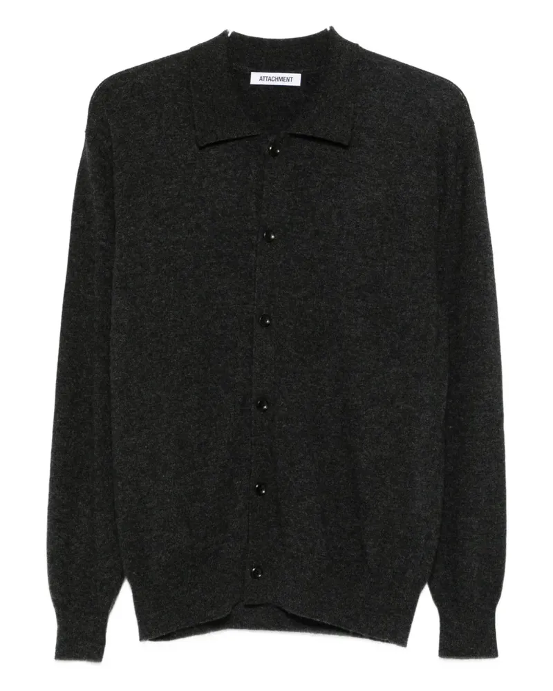 ATTACHMENT Cardigan mit Polokragen - Grau Grau