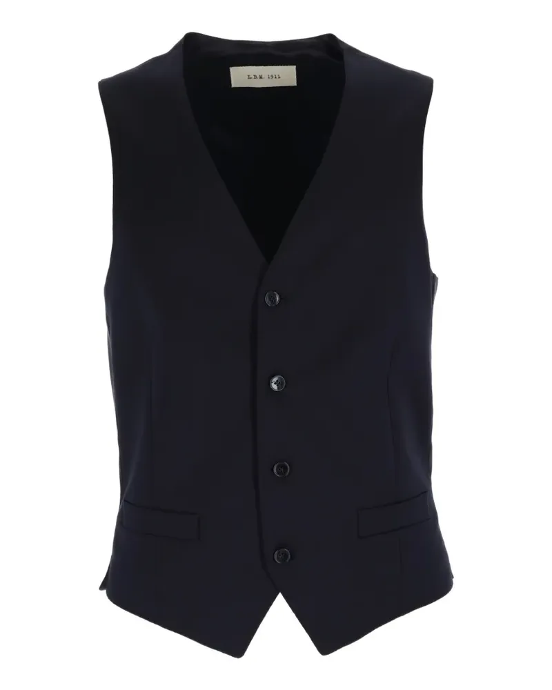 Luigi Bianchi Mantova v-neck button-up gilet - Blau Blau
