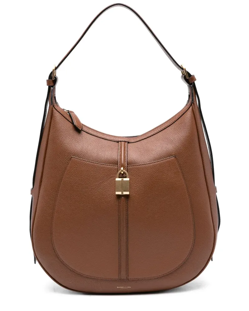 DeMELLIER Kleine Siena Schultertasche mit Schloss - Braun Braun