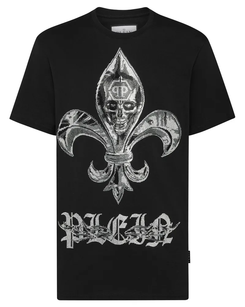 Philipp Plein T-Shirt mit Chrome-Print - Schwarz Schwarz