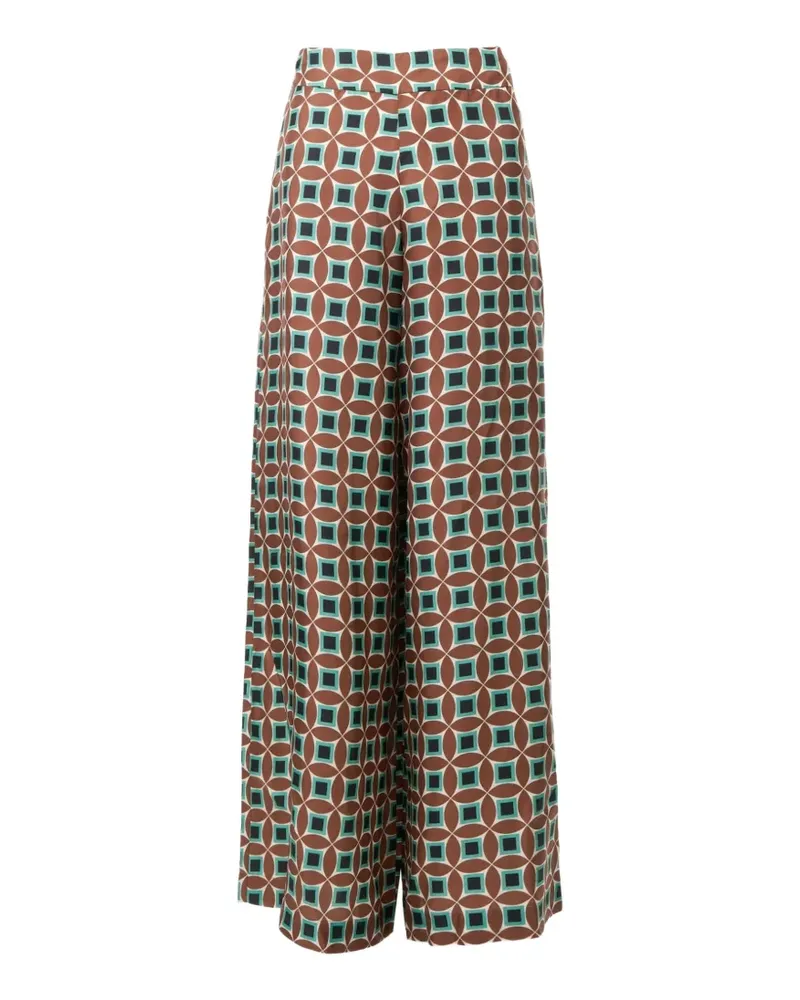 Biyan geometric-pattern trousers - Braun Braun