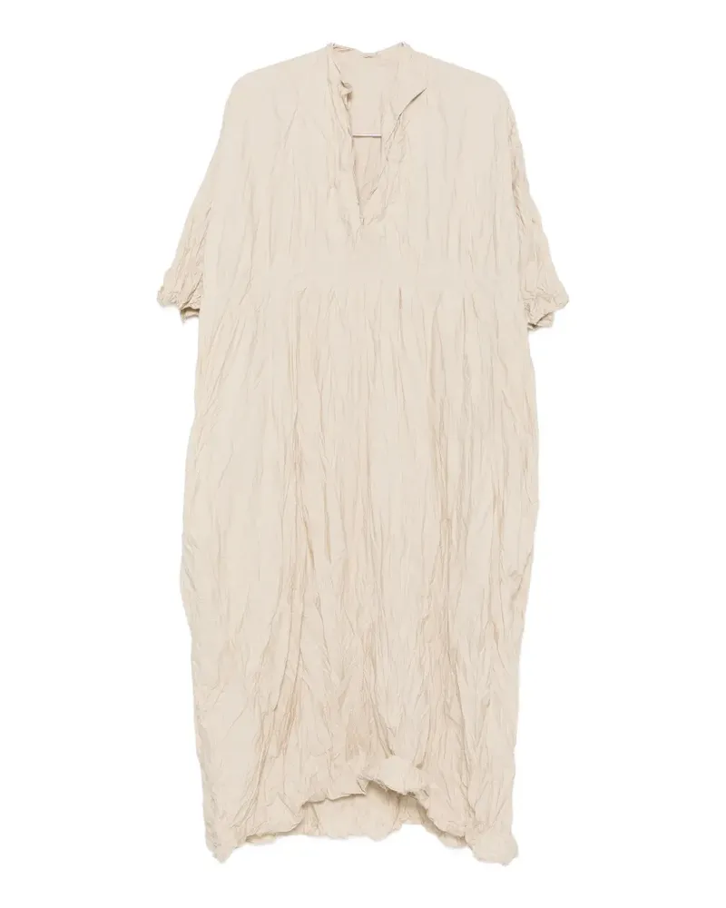 Daniela Gregis crinkled-finish midi dress - Nude Nude